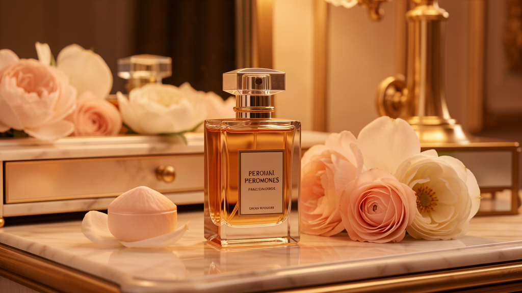 Perfumy z feromonami i zmysłowy zapach w eleganckiej aranżacji